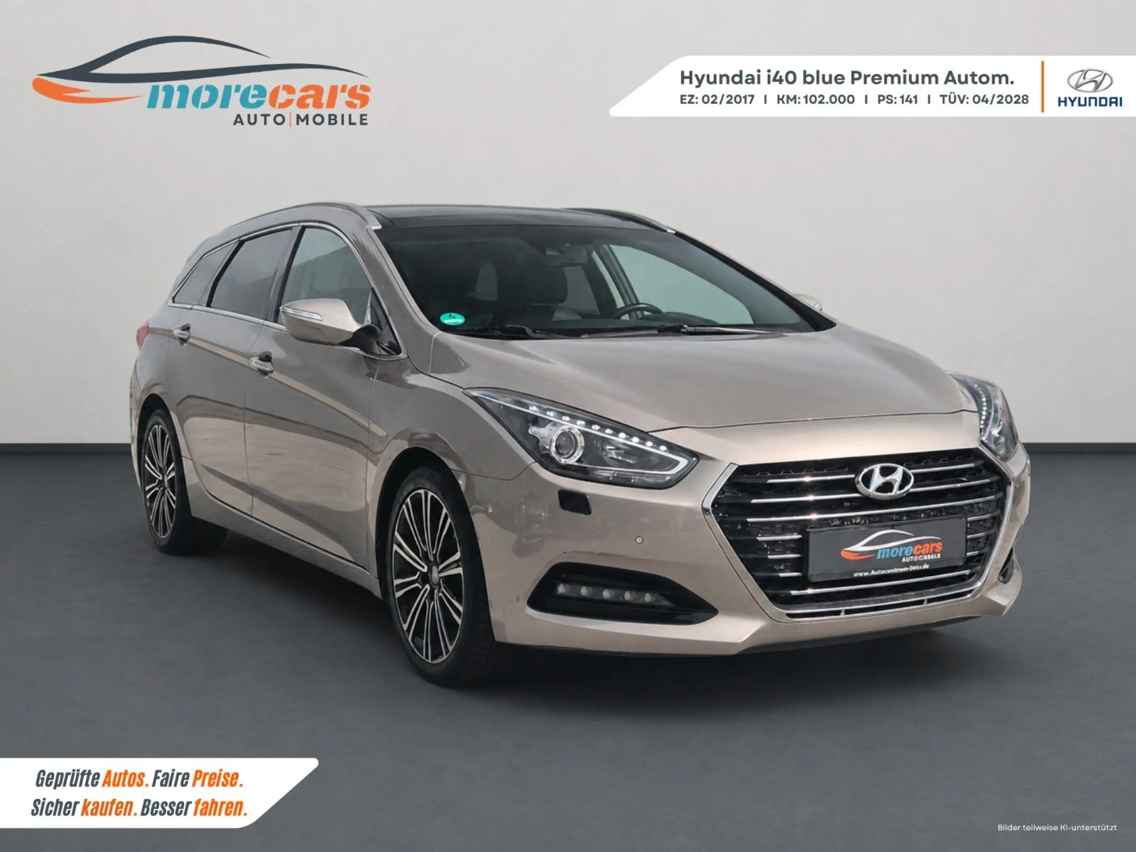 Hyundai i40 cw blue Premium Voll Pano AHK Leder Sitzbel.