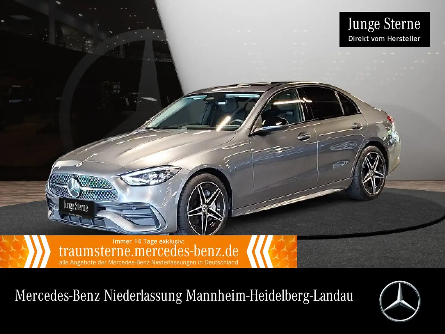 Mercedes-Benz C 180 AMG+NIGHT+LED+KAMERA+TOTW+KEYLESS+9G Gris - 1