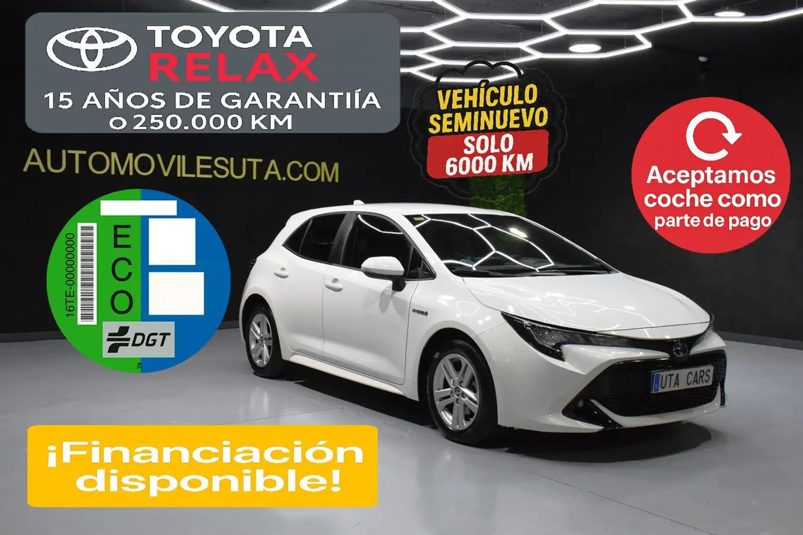 Toyota Corolla 1.8 125H ACTIVE E-CVT Blanco - 1