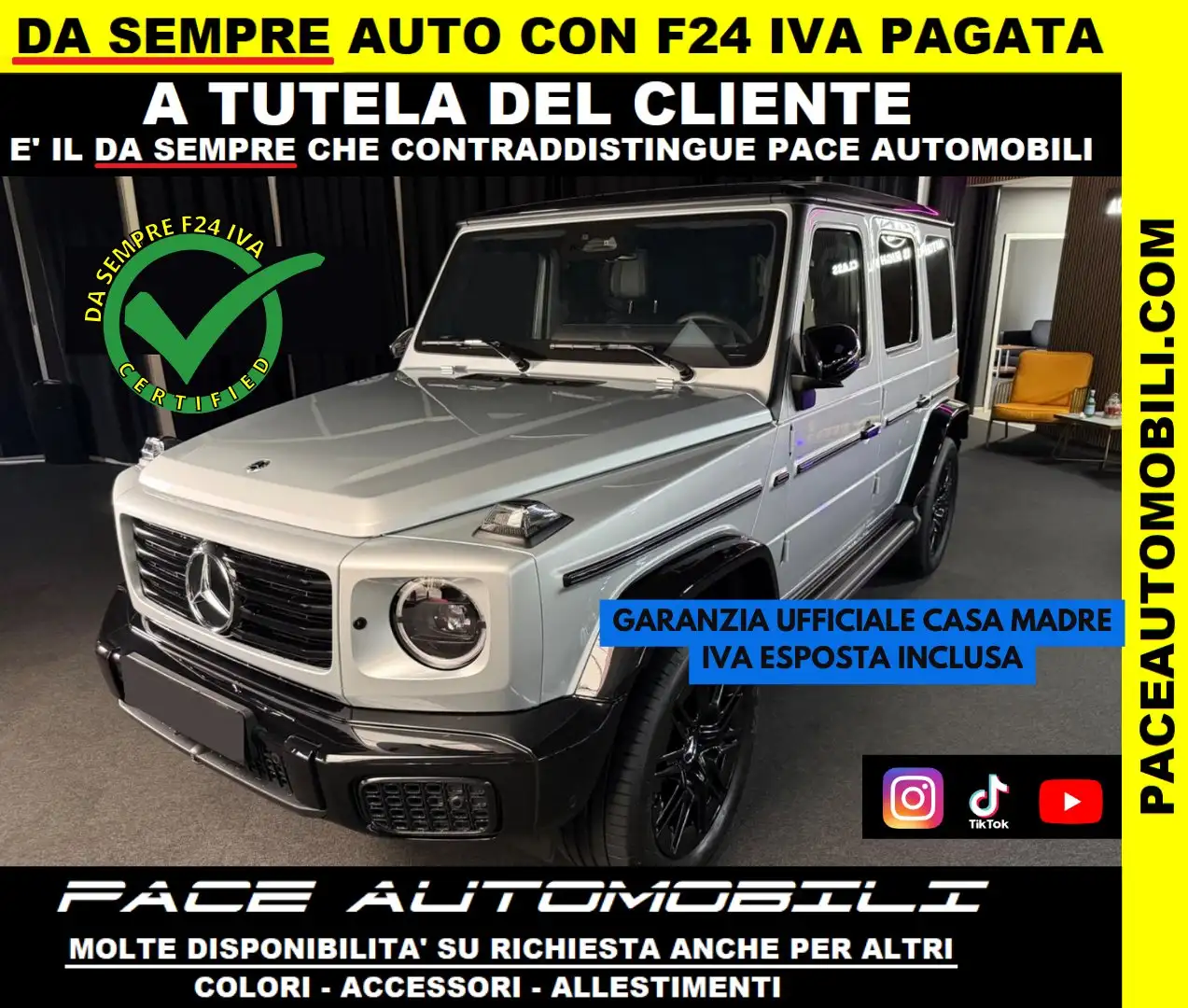 Mercedes-Benz G 450 D PREMIUM AMG TETTO KAMERA PELLE PDC SUPERIOR Argintiu - 1