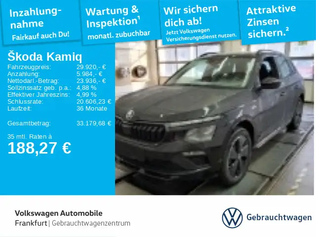 Skoda Kamiq 1.5 TSI DSG Monte Carlo Navi Panoramadach
