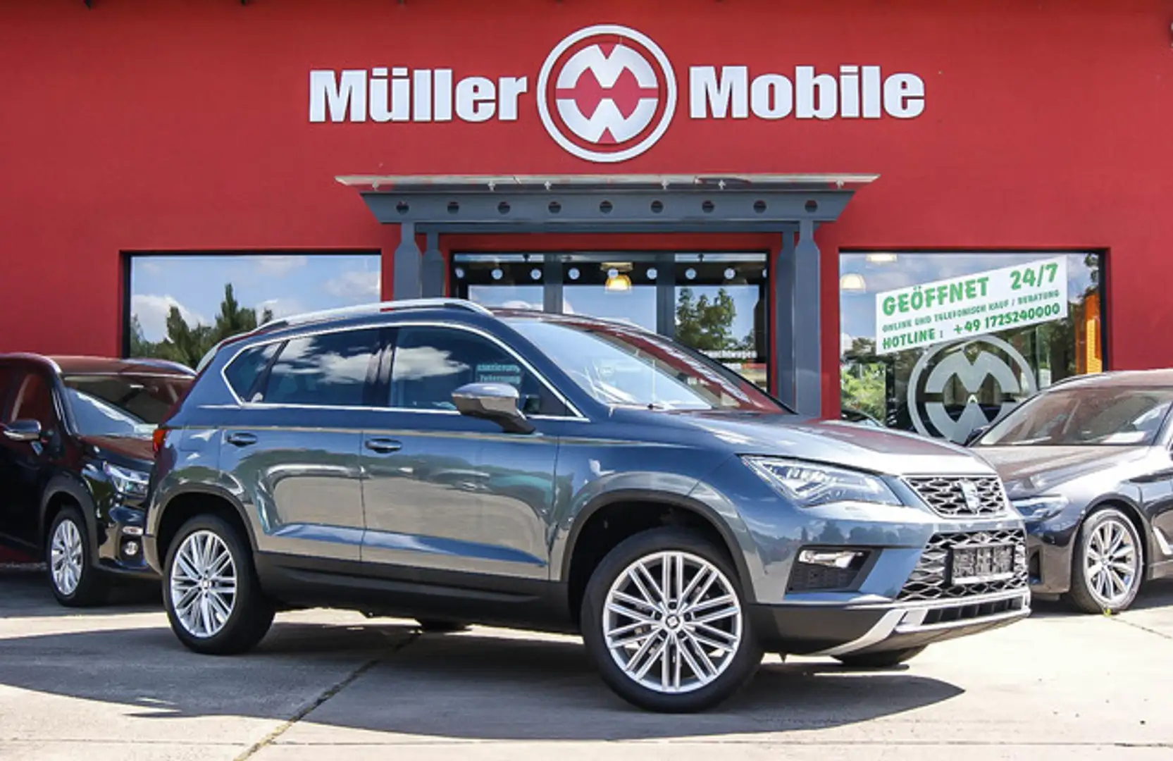 SEAT Ateca 1.4TSI Xcellence LEDER NAVI 360°KAMERA ACC Grijs - 1