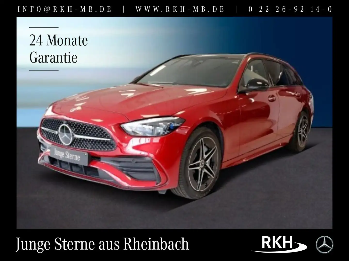 Mercedes-Benz C 300 C 300e T-Modell Distr/Mem/Pano/Head-Up/Burm/360° Roşu - 1