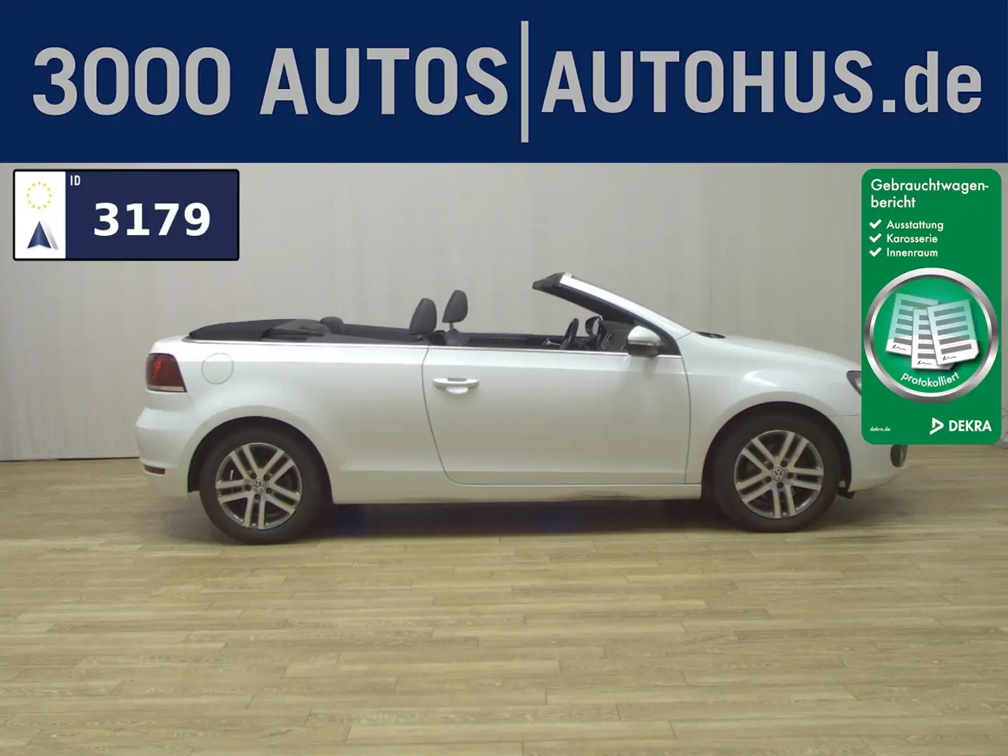 Volkswagen Golf -6 1.6 TDI Cabriolet PDC SHZ Blanc - 1