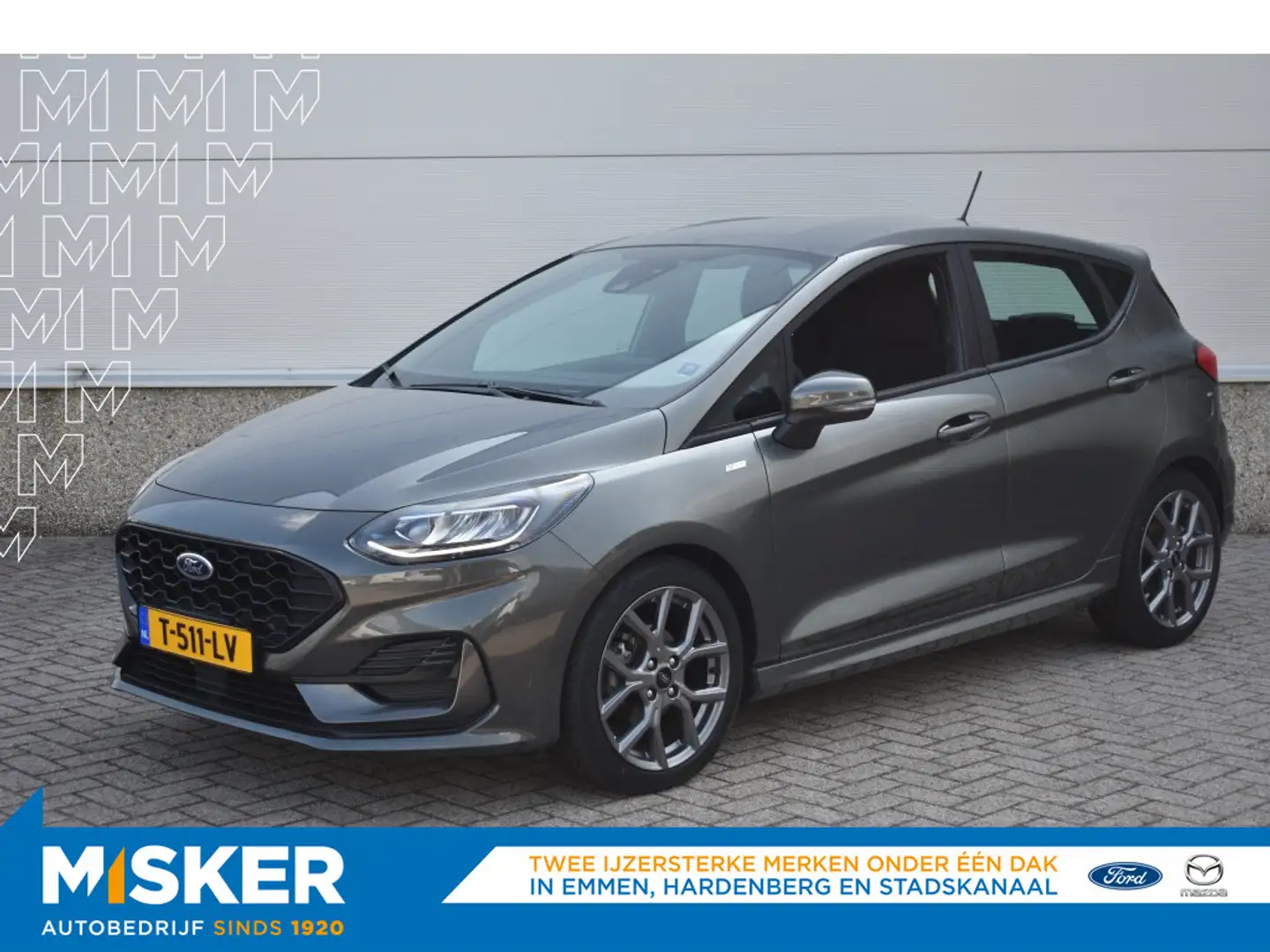 Ford Fiesta 1.0 EcoB.Hyrid. ST-Line AUTOMAAT! Driver/Winterpac Grijs - 1