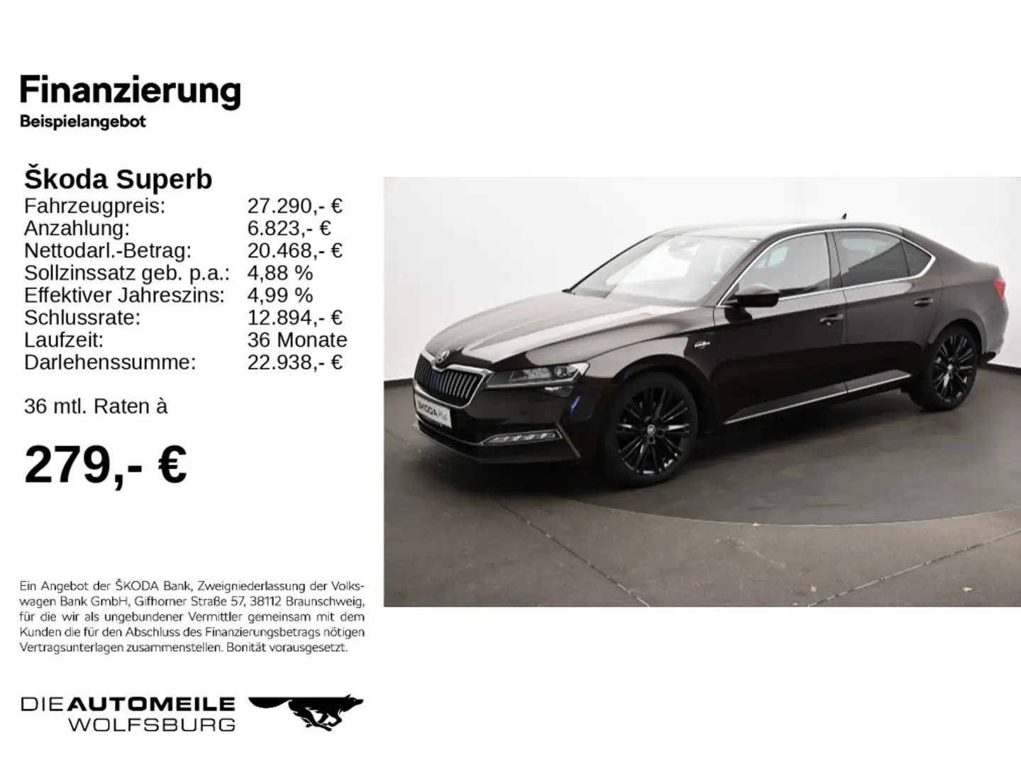 Skoda Superb 2.0 TSI DSG Standhzg/ACC/Rückkam Braun - 2