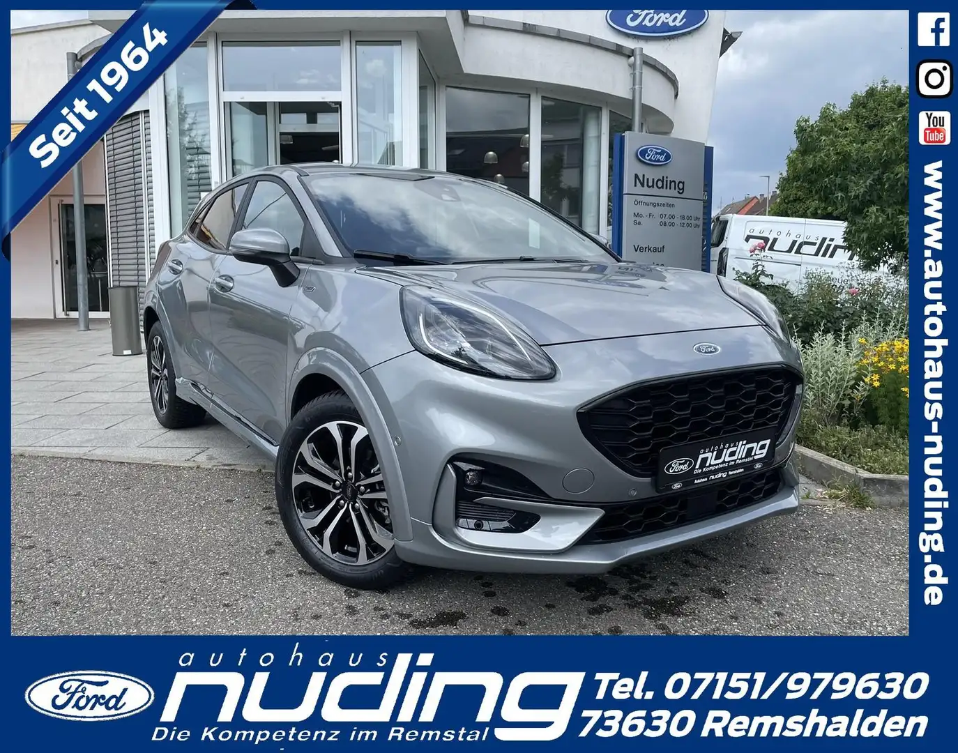 Ford Puma 1.0 EcoBoost Hybrid Aut. ST-Line X ACC/BLIS Argent - 1