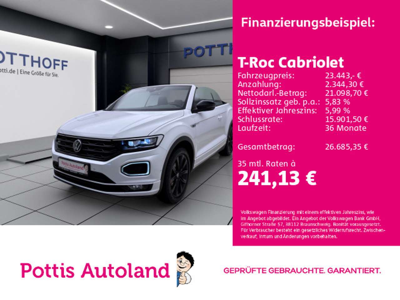 Volkswagen T-Roc 2021 — 1.5 TSI DSG R-LINE AHK NAVI BEAT