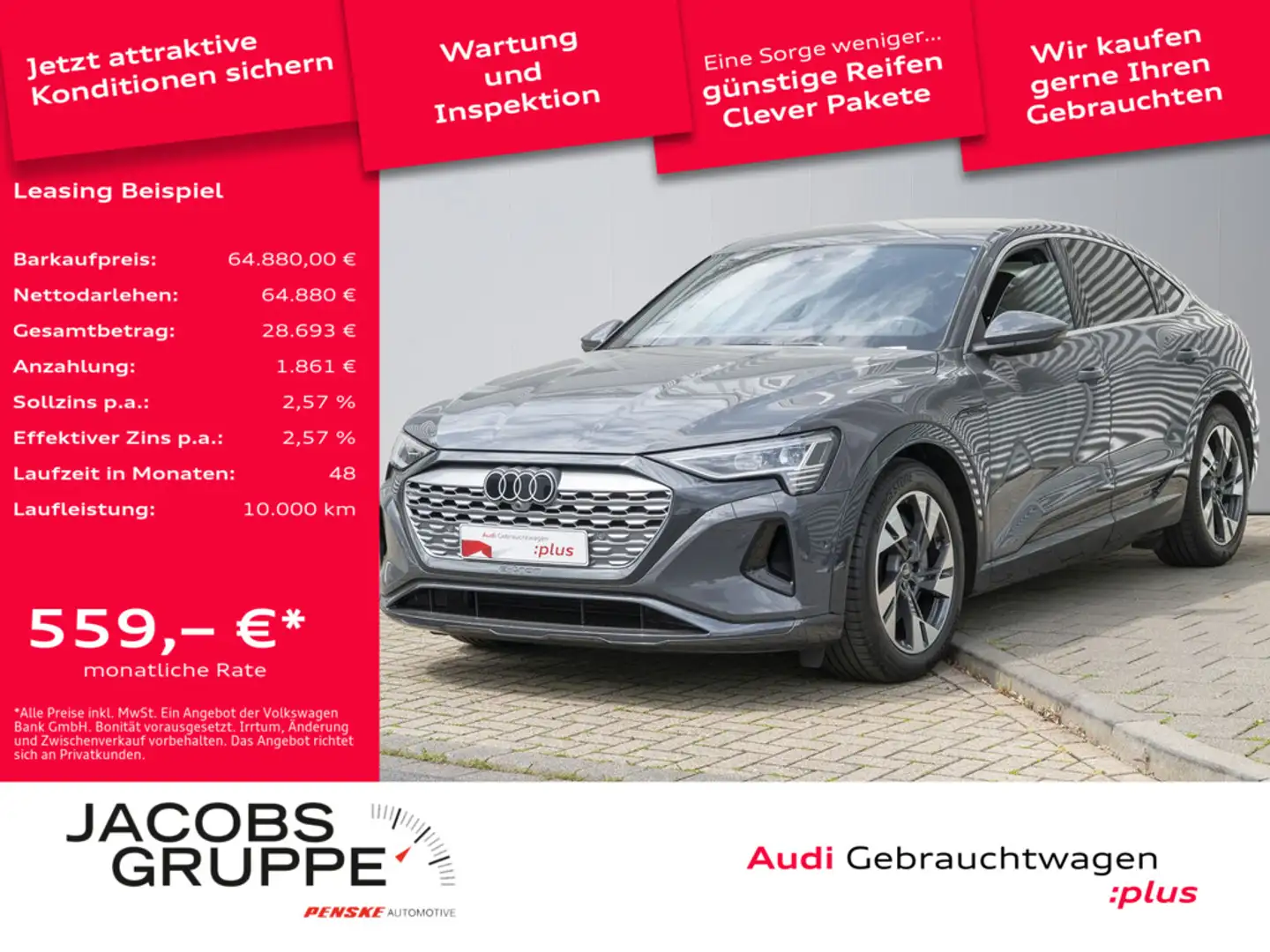 Audi Q8 Sportback 55 advanced Matrix/HuD/AHK e-tron Grau - 1
