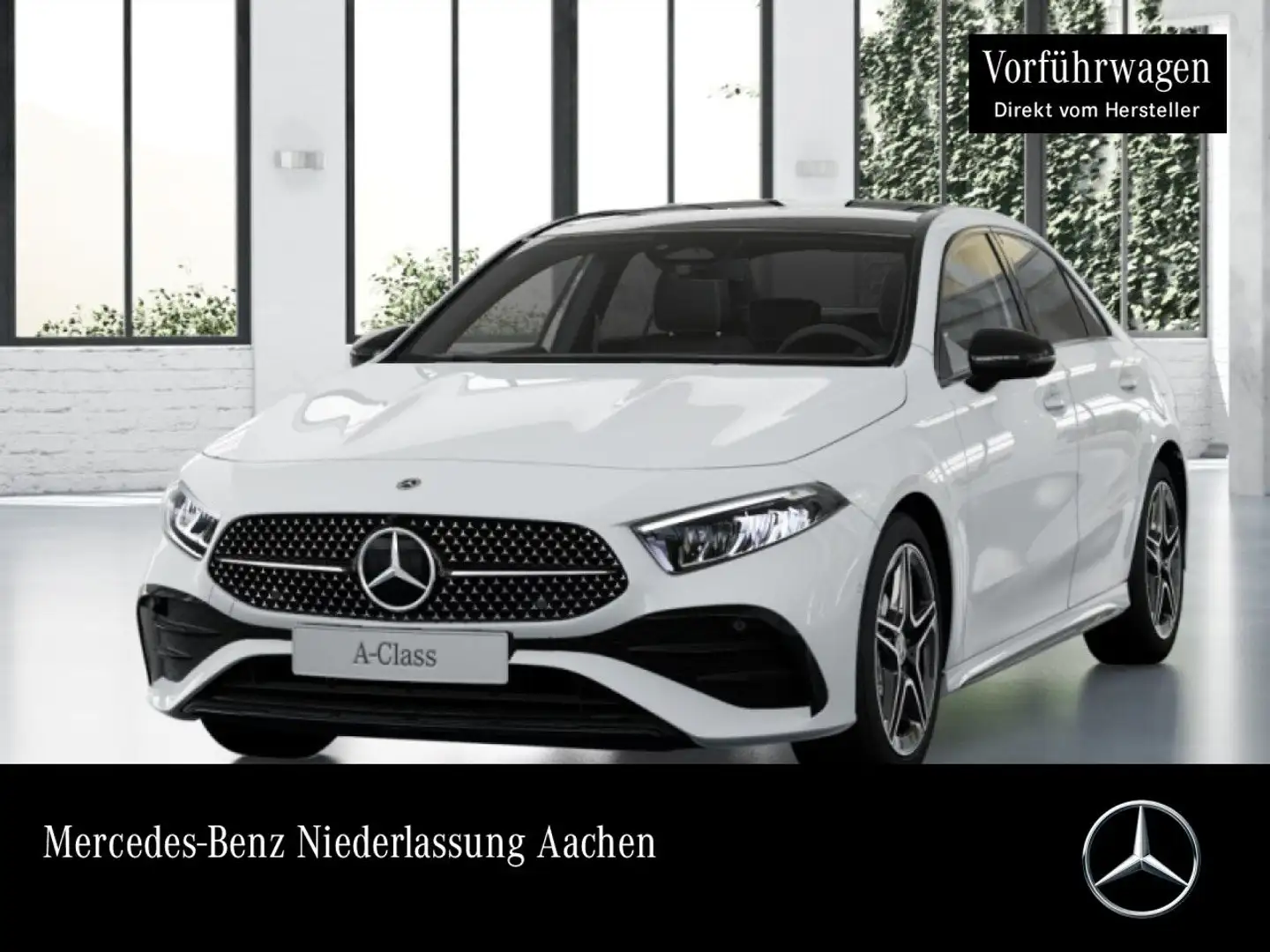 Mercedes-Benz A 200 Lim AMG+NIGHT+PANO+LED+STHZG+KAMERA+TOTW+7G Weiß - 1