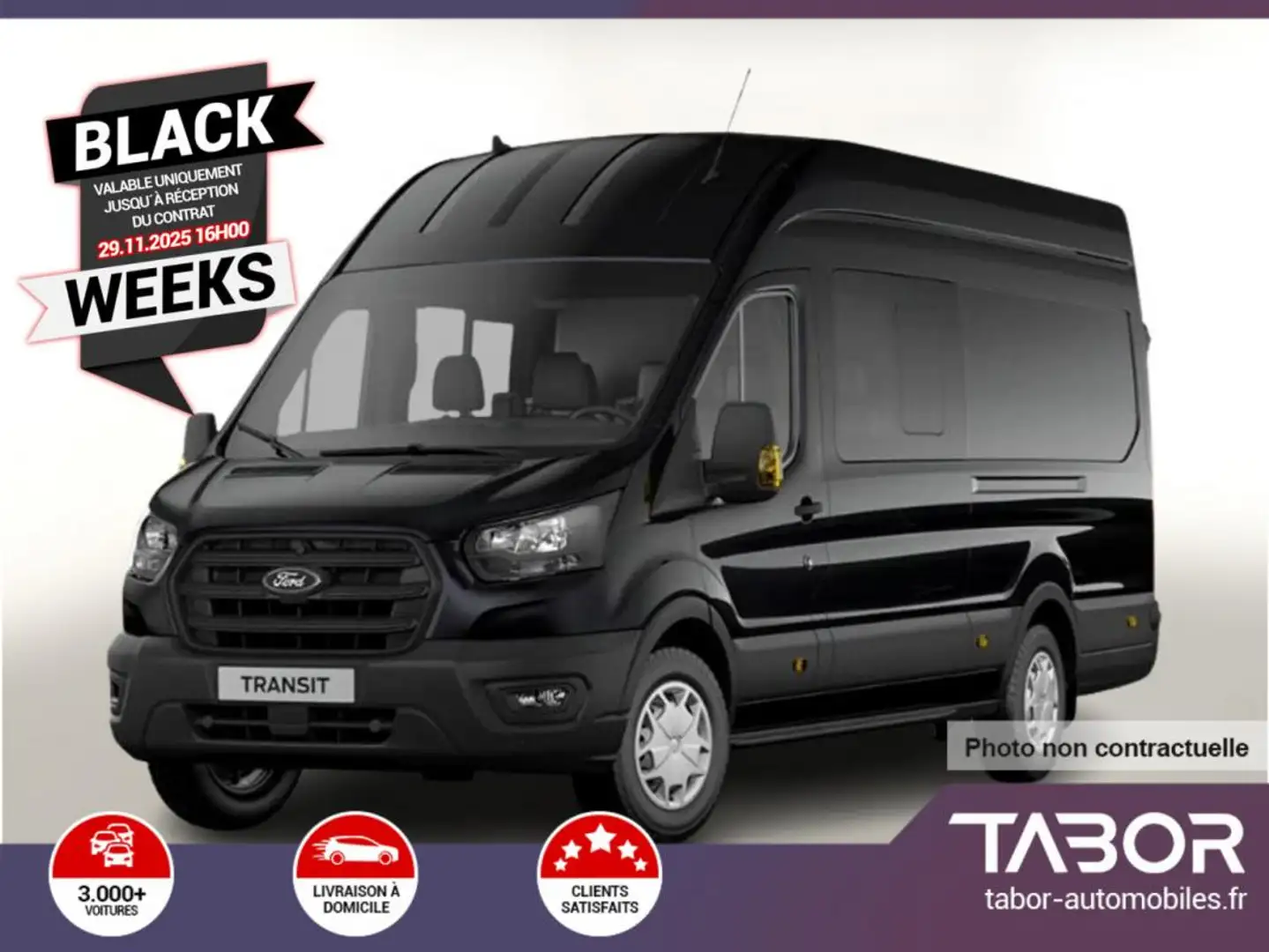 Ford Transit DCiV 350 TDCi 165 RWD L4H3 Trend Чёрный - 1
