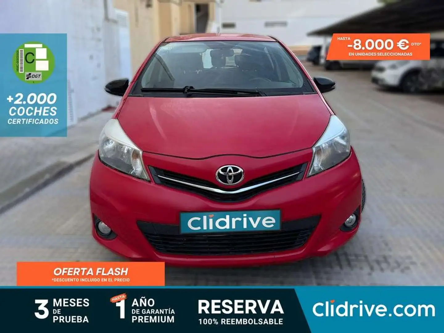 Toyota Yaris 1.0 Active Rojo - 1