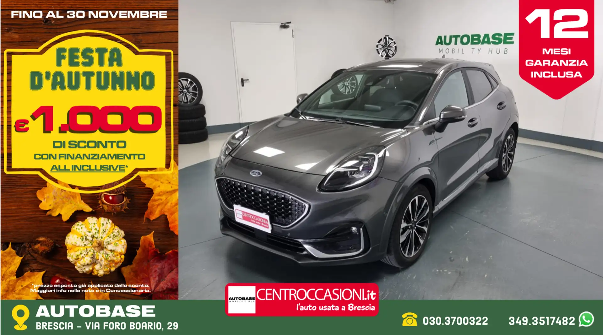 Ford Puma Gen-E ST-Line Vignale s&s 155cv auto Grigio - 1