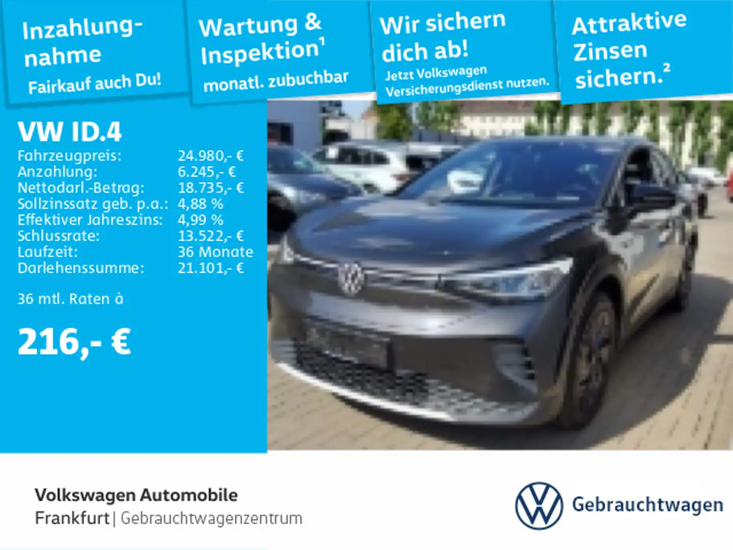 Volkswagen ID.4 Pro Performance Navi LED DAB+ FrontAssist Grau - 1