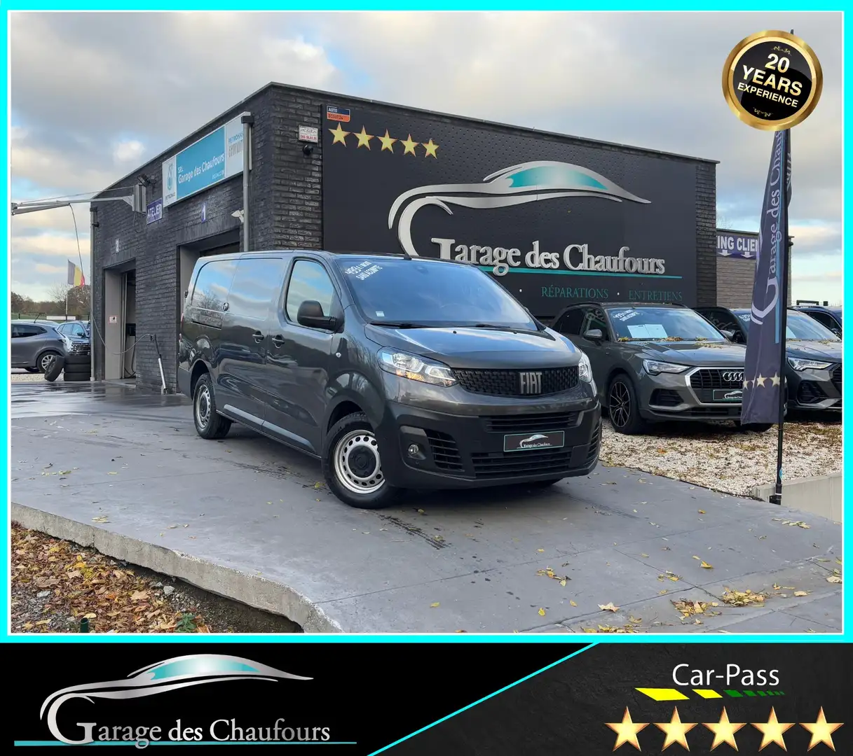 Fiat Scudo 2.0 BlueHDI - ! L3 ! - Tva Recup - 1er Prop. - E6d Gris - 1