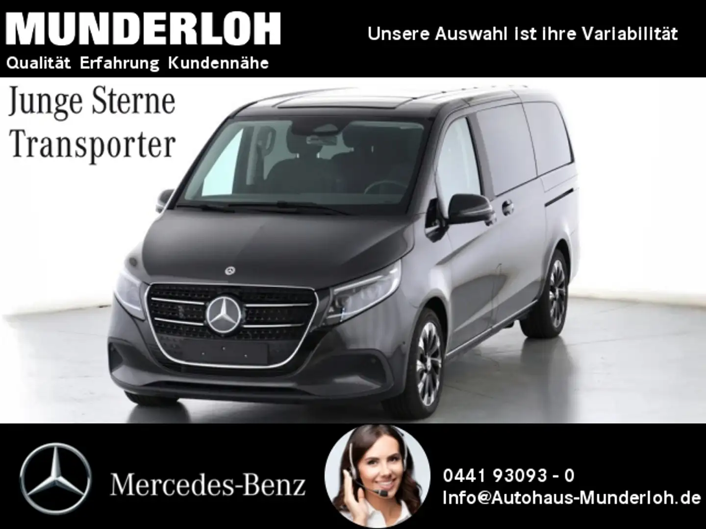 Mercedes-Benz V 250 d STYLE Lang AHK+STANDHZG+AUT+360° Gris - 1
