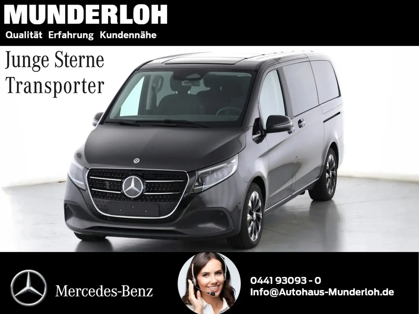 Mercedes-Benz V 250 d STYLE Lang AHK+STANDHZG+AUT+360° Gris - 2