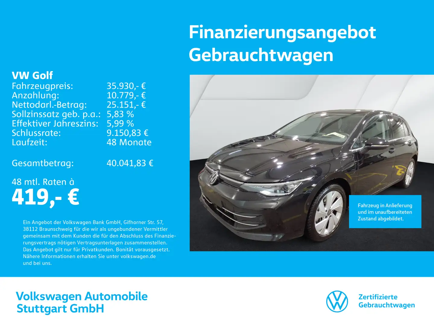 Volkswagen Golf 8 Hybrid 1.5 TSI Style DSG Navi AHK Kamera Schwarz - 1
