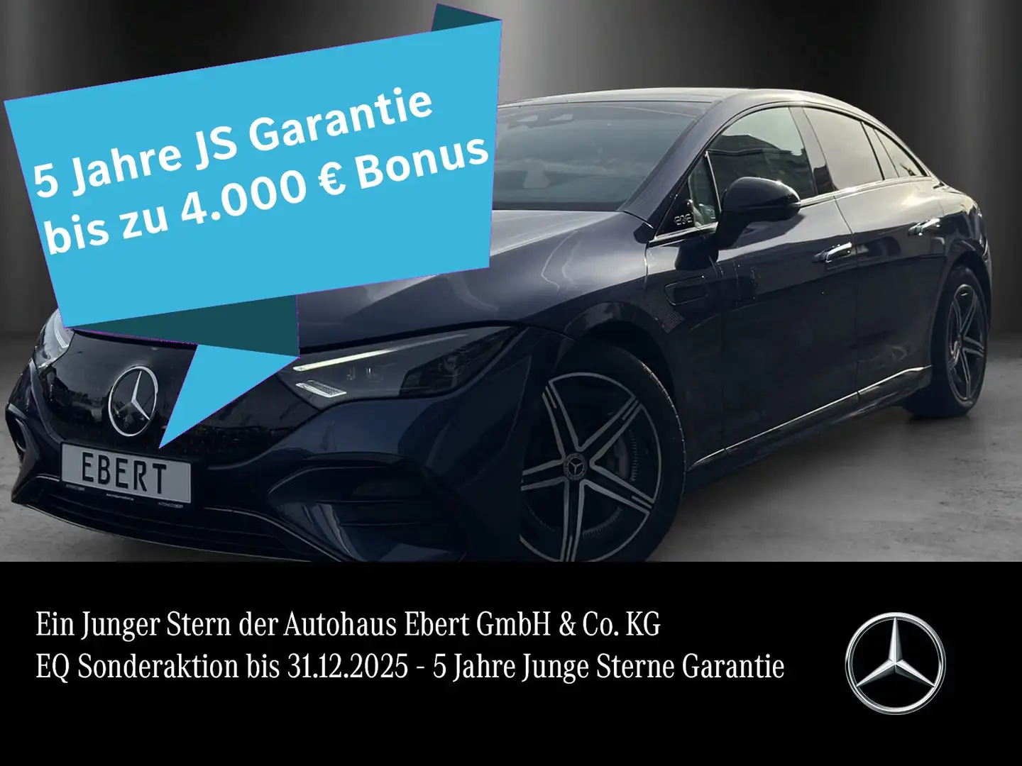 Mercedes-Benz EQE 500 4M AMG Prem AIRMATIC Pano 22kw HYPER HAL Blau - 1