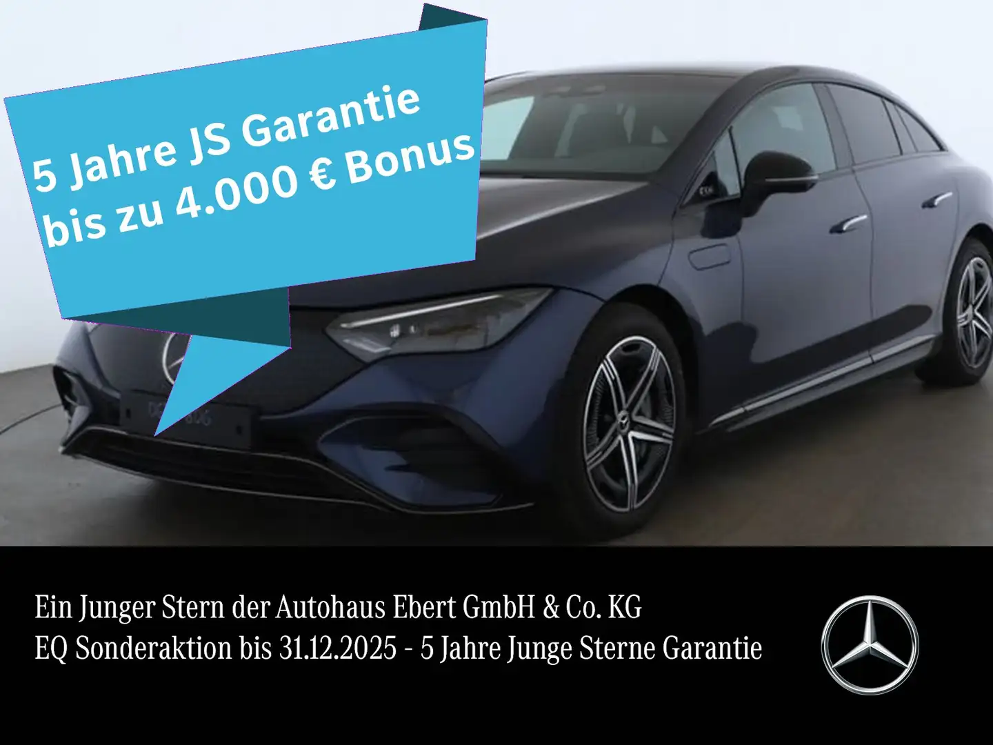 Mercedes-Benz EQE 500 4M AMG Prem AIRMATIC Pano 22kw HYPER HAL Bleu - 1