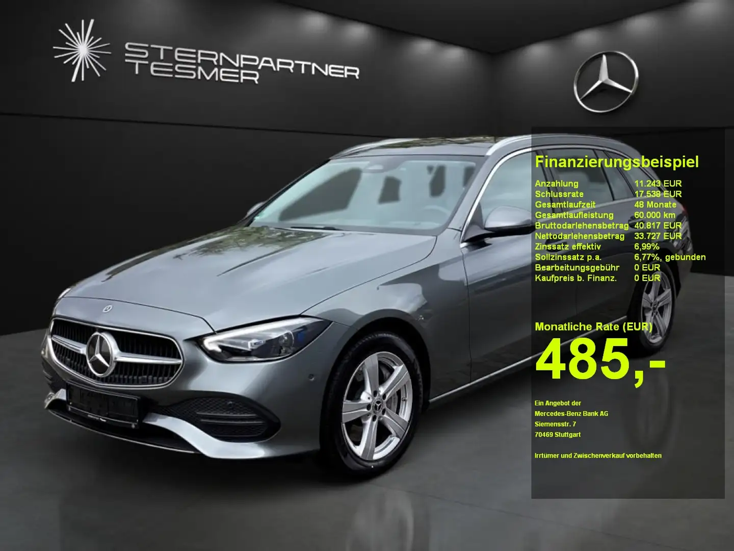 Mercedes-Benz C 300 e T-Modell Leder#360#Dig.Light#Pano#M+S Rä Grau - 1