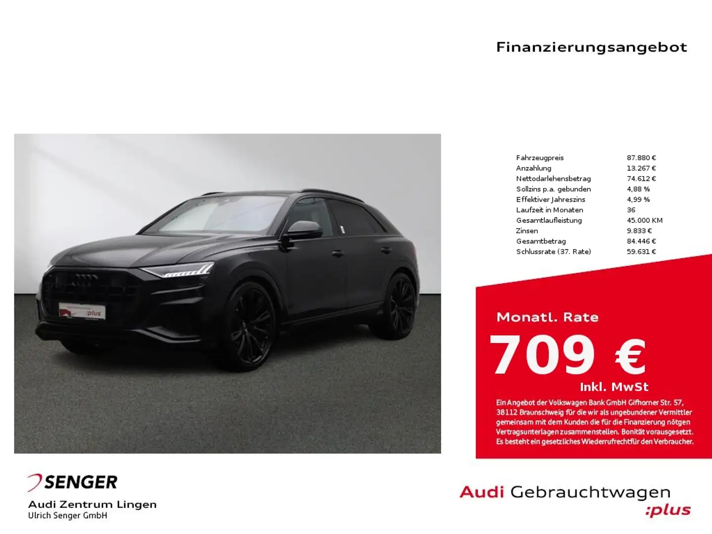Audi SQ8 competition plus 4.0 TFSI quattro Matrix B&O Noir - 1