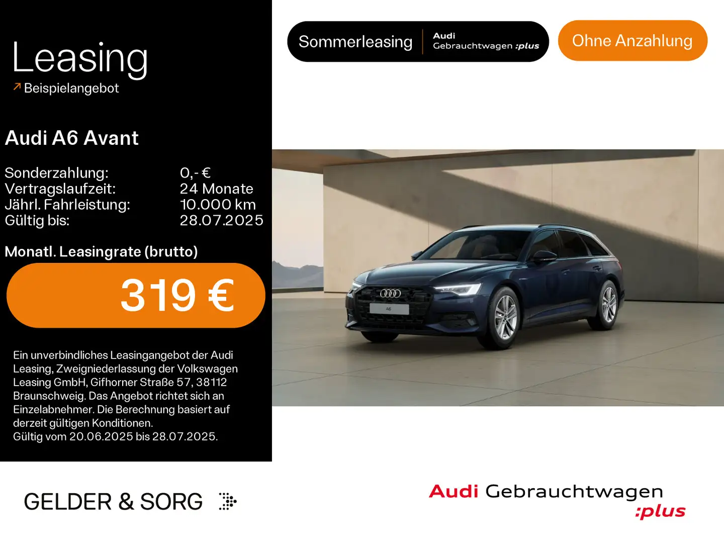 Audi A6 Sport 40 TDI Matrix*360°HuD*Business Blau - 1