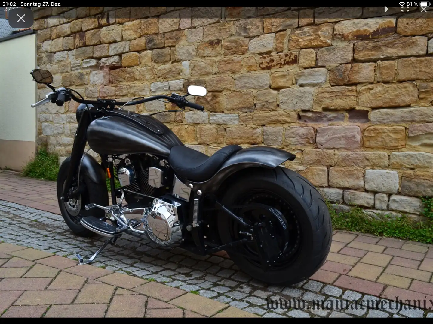 Harley-Davidson Custom Bike FatBoy Evo (Vergaser), Customized, Topp Negro - 2
