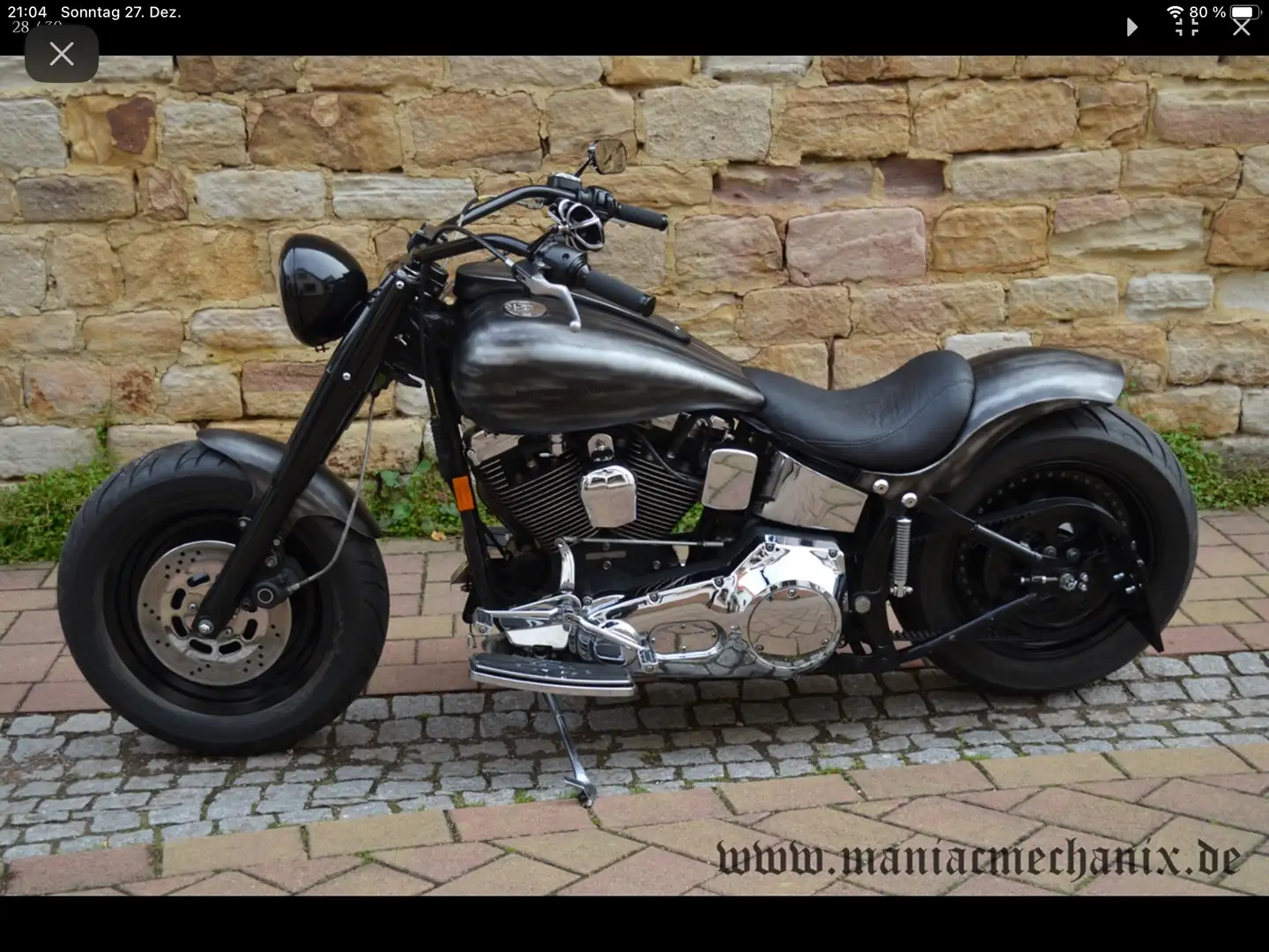 Harley-Davidson Custom Bike FatBoy Evo (Vergaser), Customized, Topp Noir - 1