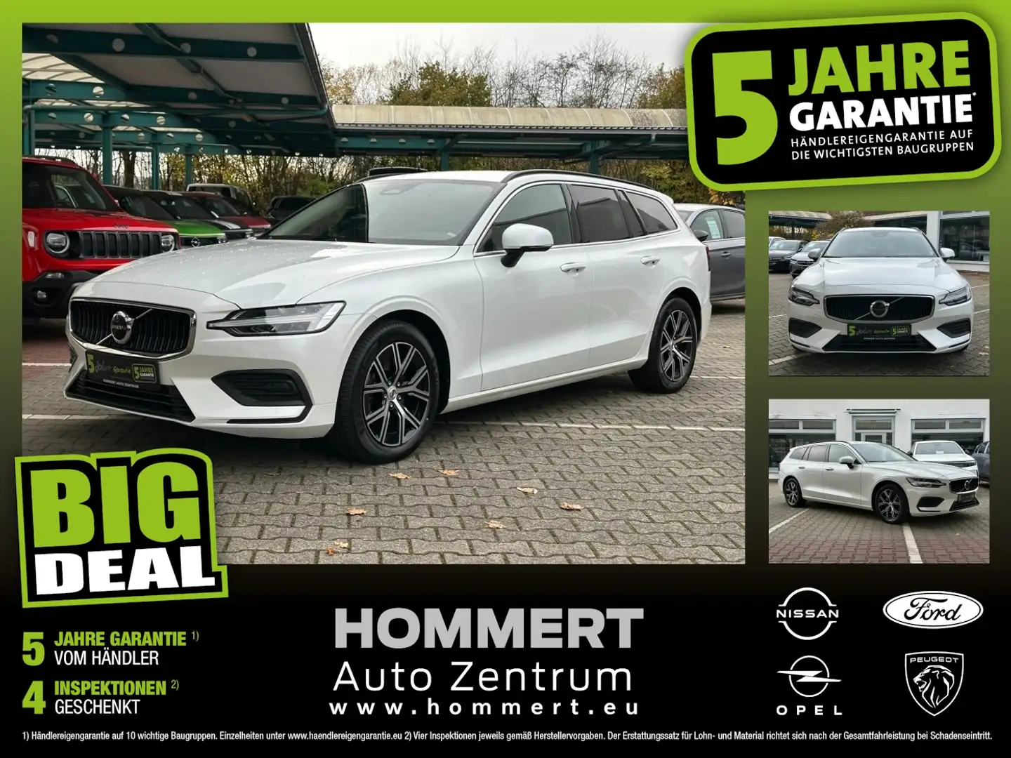 Volvo V60 Kombi B4 Core *AHK*beh.Lenk*Navi*Sitzh.v/h*LM Blanco - 1