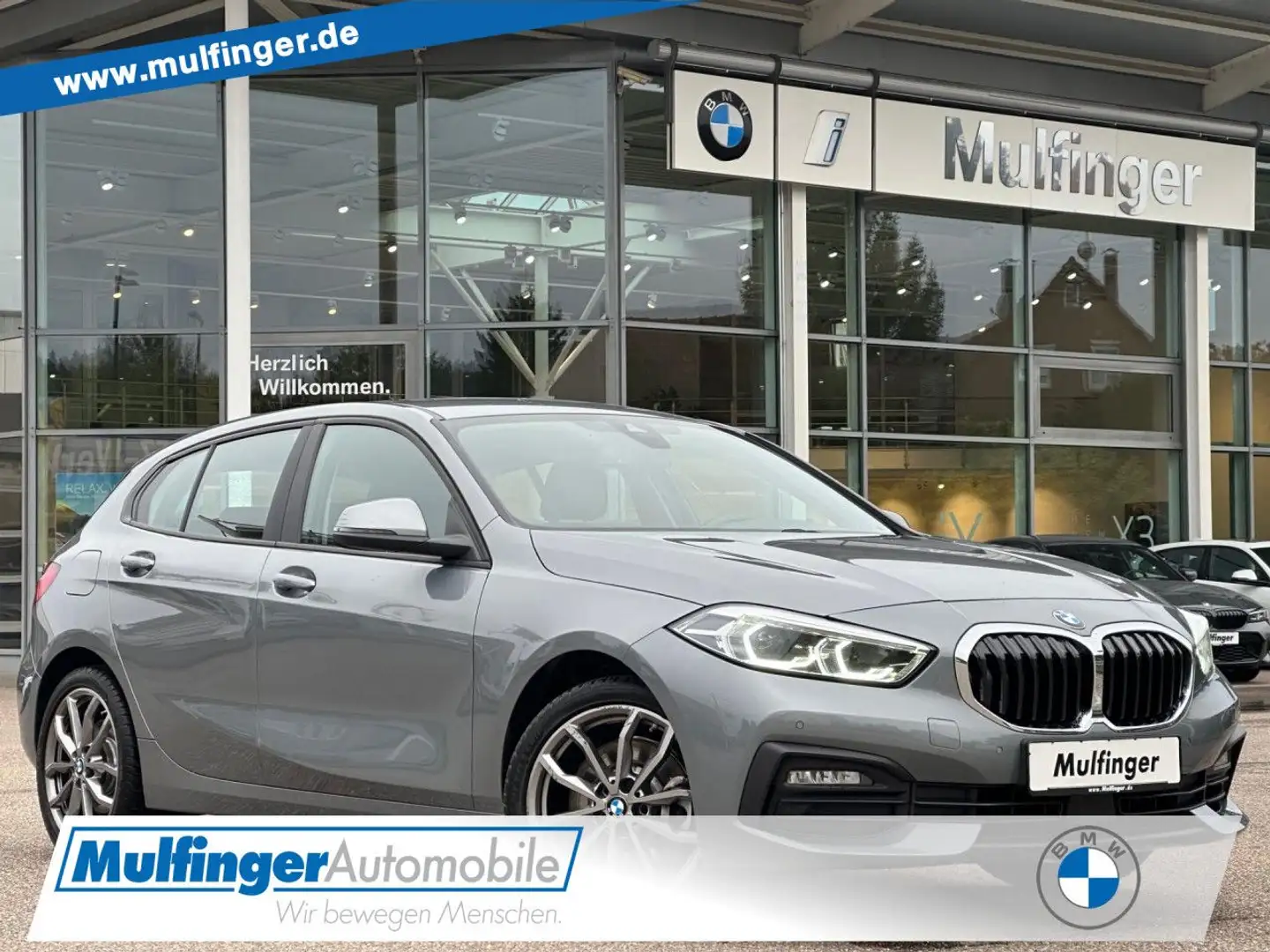BMW 120 i Aut.LED LiveProf HiFi Sitz+Lenkradh.DAB PDC Grau - 1