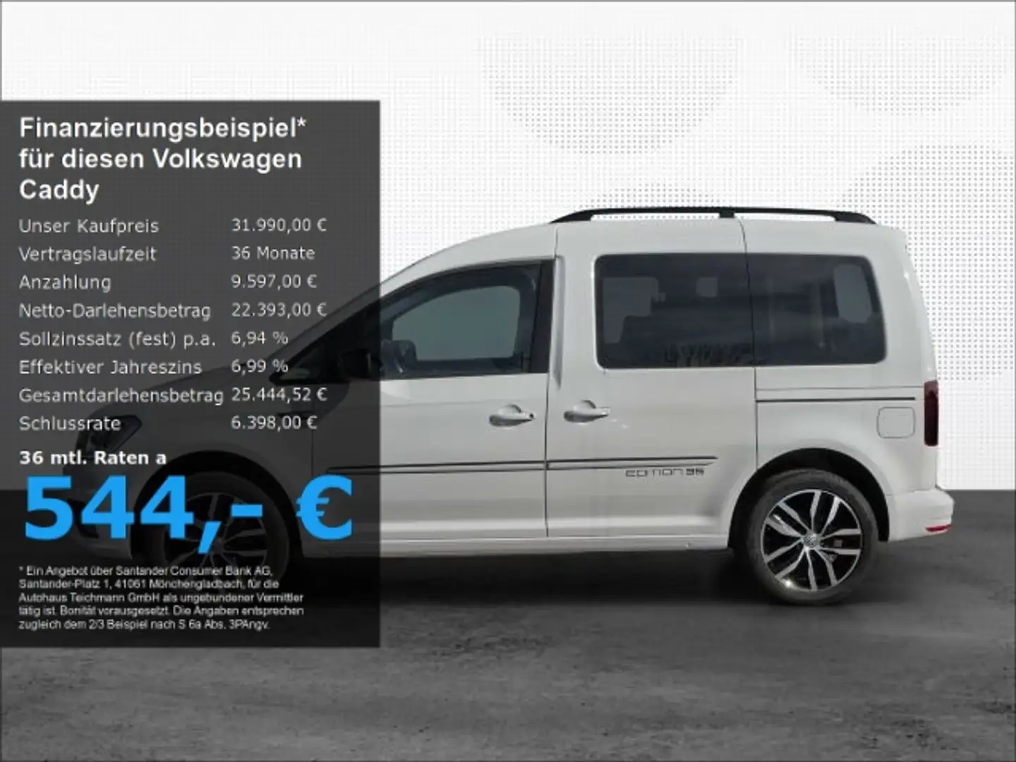 Volkswagen Caddy Edition 35 4Motion DSG 2.0 TDI Weiß - 1