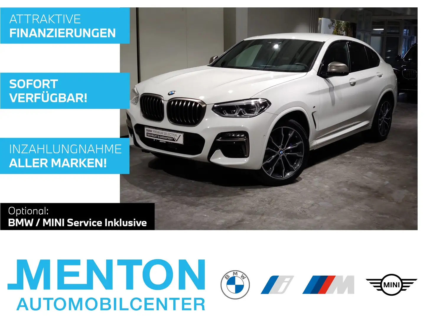 BMW X4 M 40d M Sportpaket/Standhzg./HuD/HiFi/LCProf White - 1