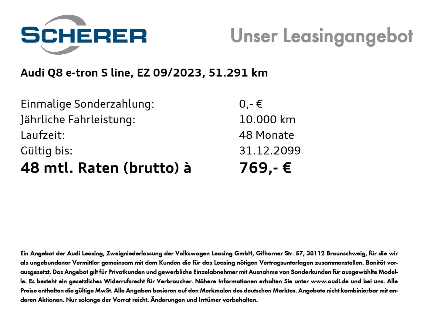 Audi Q8 e-tron 55 e-tron quattro S line PANO MATRIX H Schwarz - 2