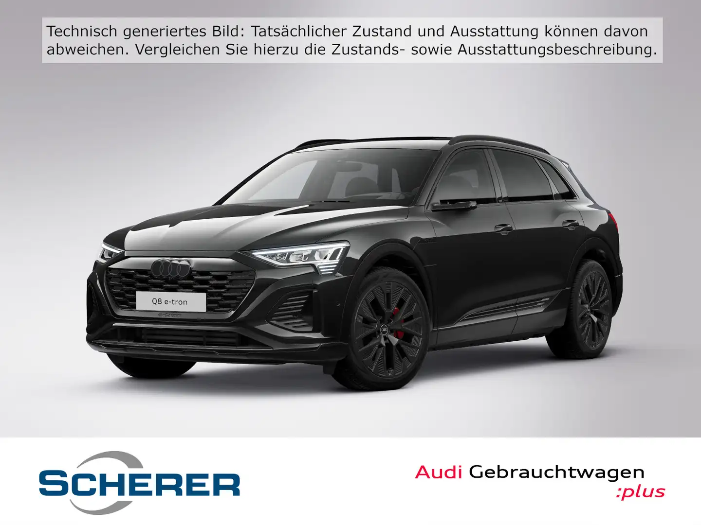 Audi Q8 e-tron 55 e-tron quattro S line PANO MATRIX H Schwarz - 1