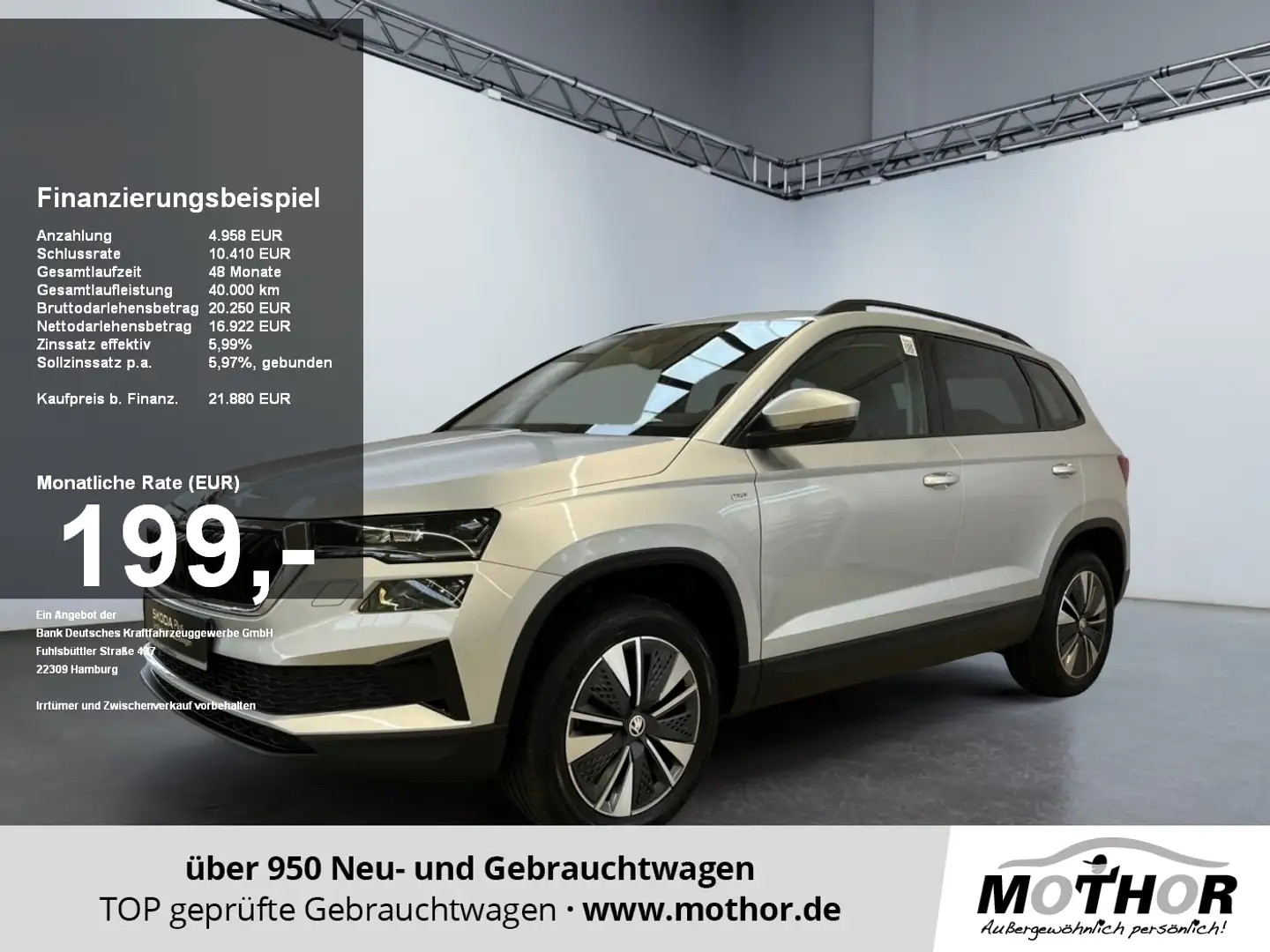 Skoda Karoq Tour 1.0 TSI Tempomat Rückfahrkamera Silber - 1