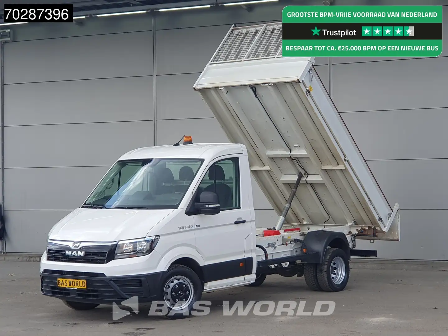 MAN TGE 3.180 Kipper Dubbellucht 3,5t Trekhaak Airco Cruis Blanc - 1