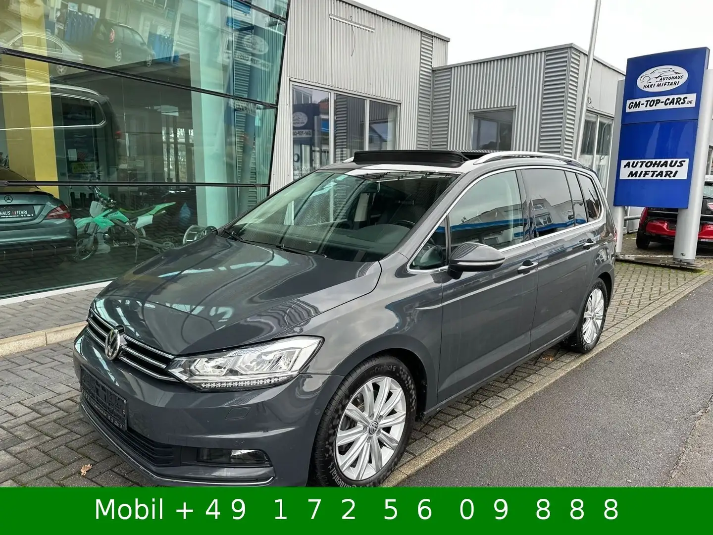 Volkswagen Touran HIGHLINE 7-Sitze  LED Pano Kamera Navi P+ Gris - 1