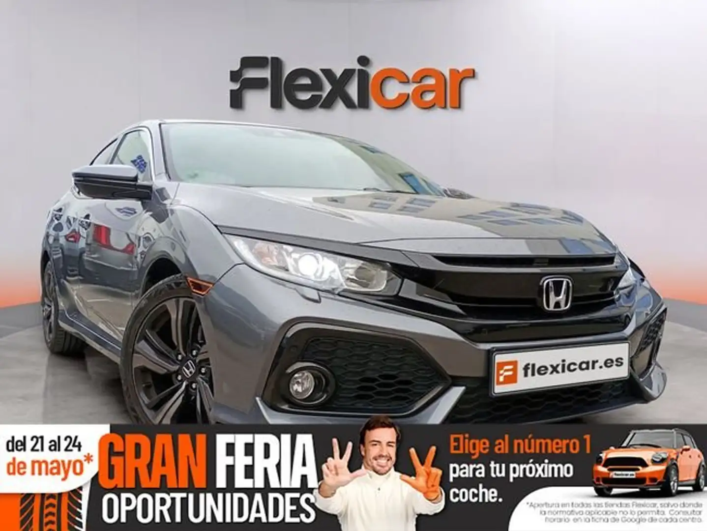 Honda Civic 1.0 VTEC Turbo Comfort Gris - 1