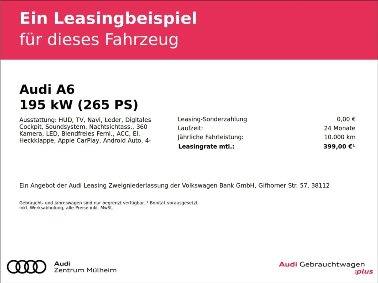 Audi A6 Lim. 50 TFSI e quattro S line Navi Leder HD Matrix Silber - 2