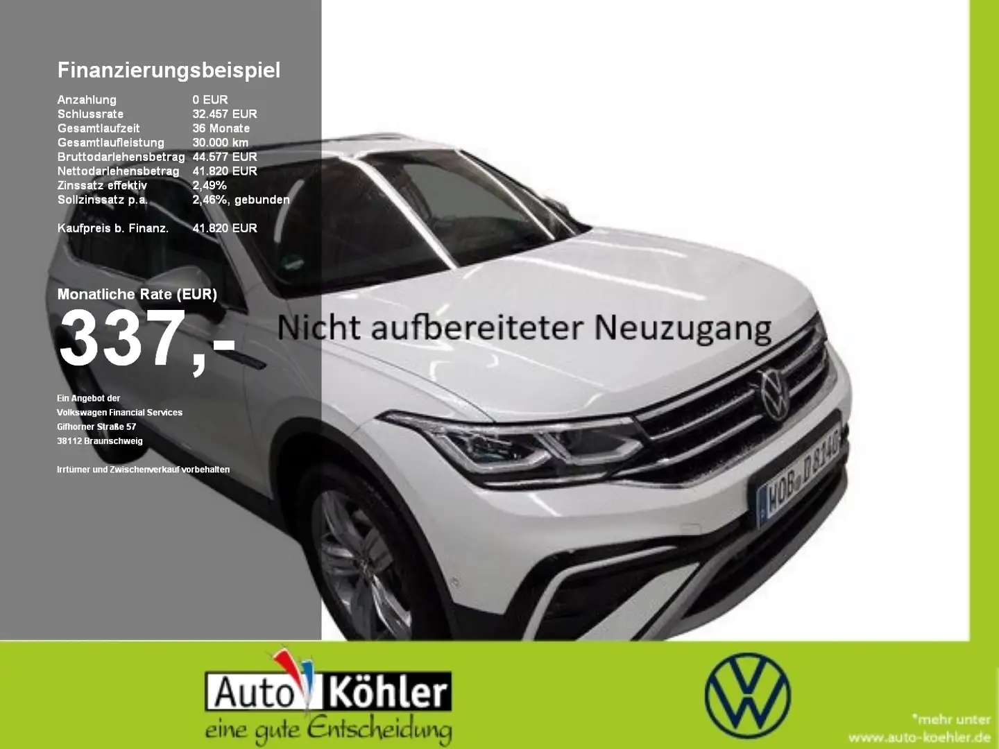 Volkswagen Tiguan Allspace Elegance TSi 4M Harman Kardon Weiß - 1
