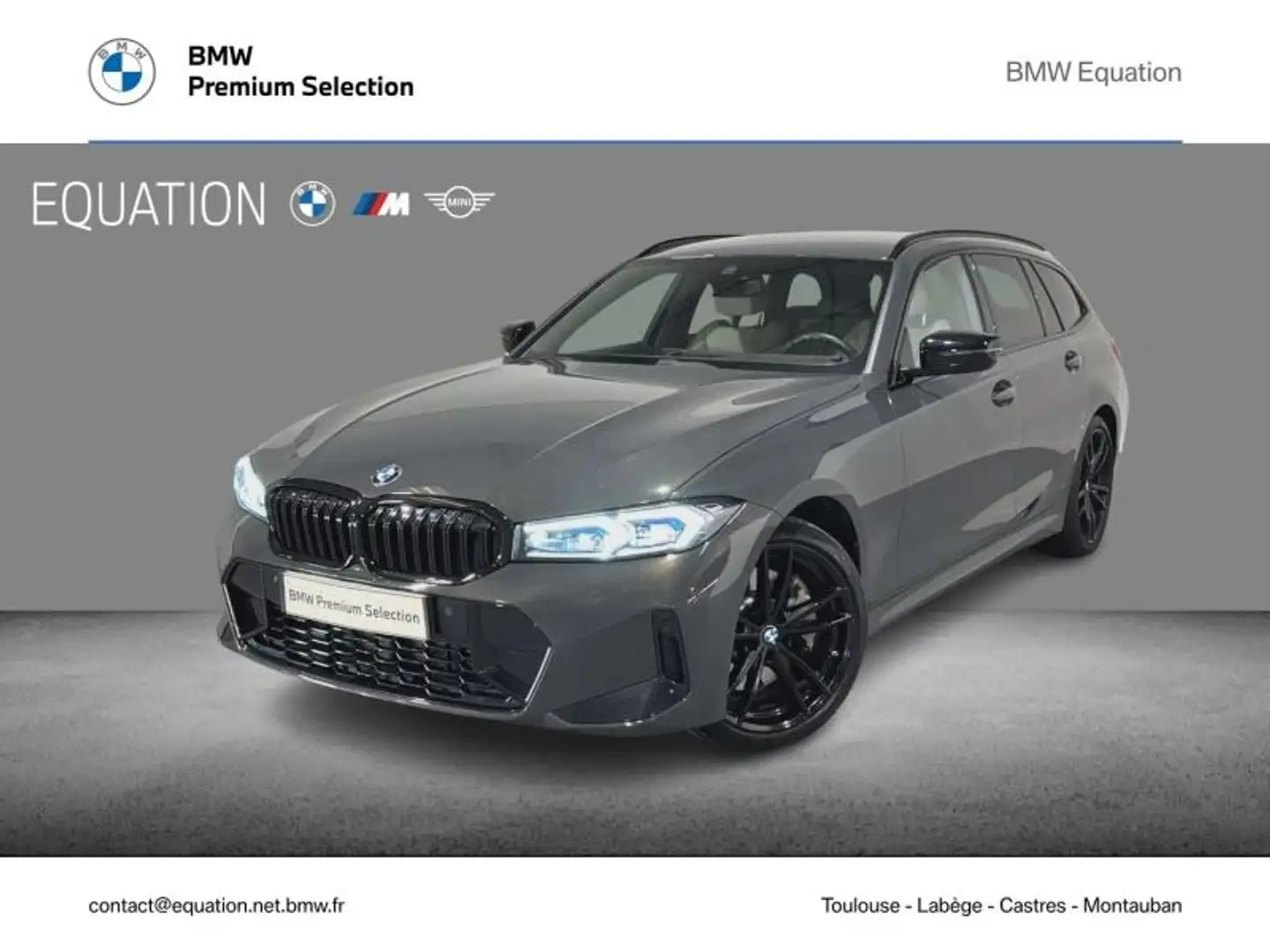 BMW 330 330dA xDrive 286ch M Sport Gris - 1