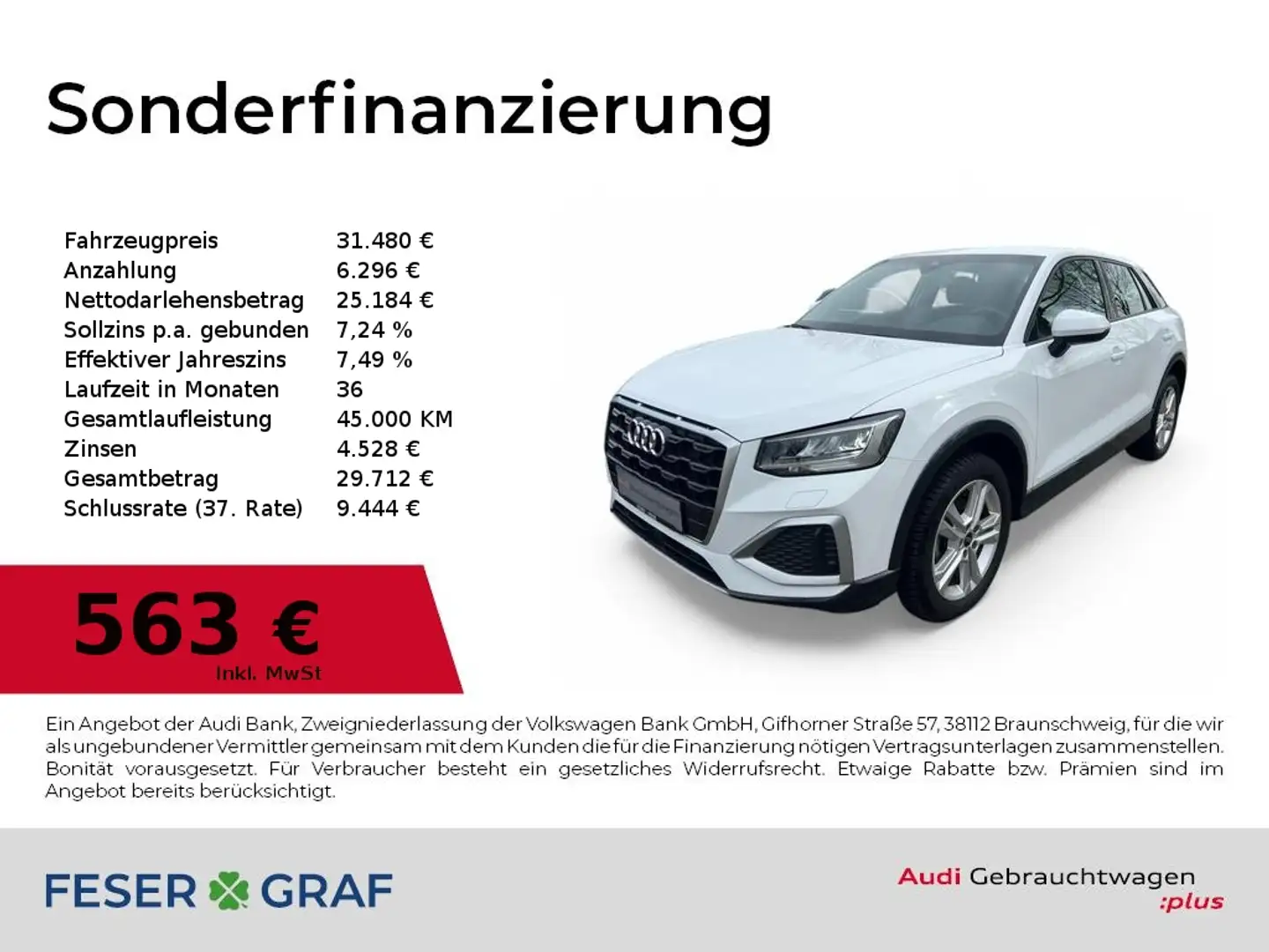 Audi Q2 35 TFSI S tronic Advanced LED/Navi+/SHZ/PDC+/Kamer Weiß - 1