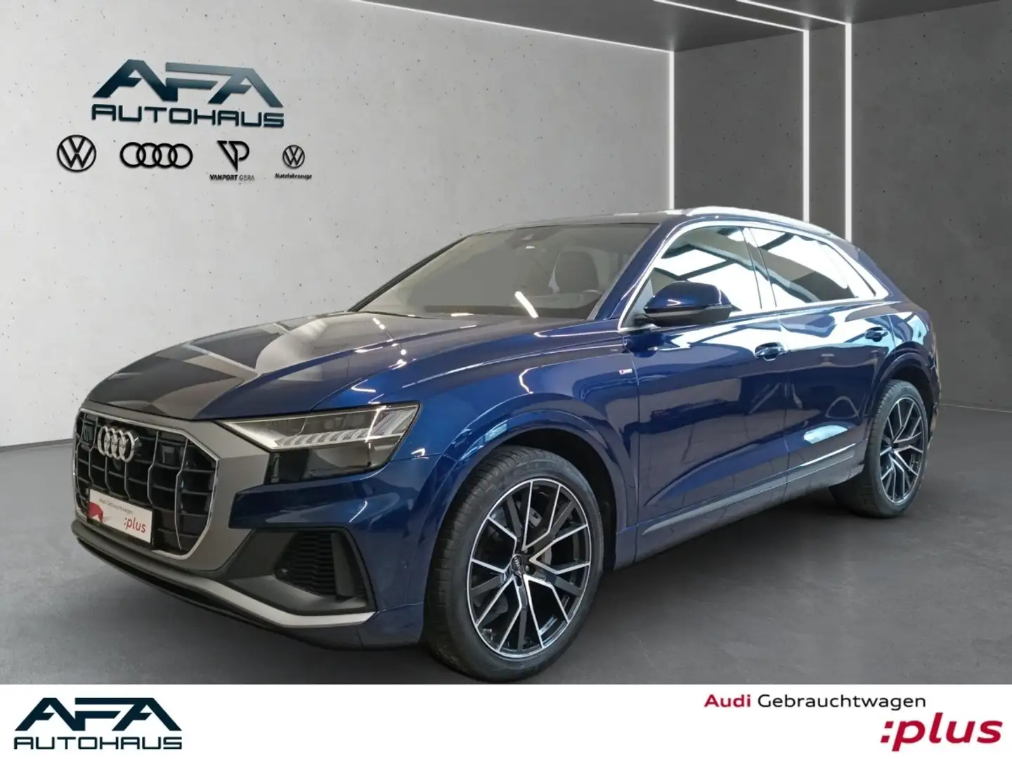 Audi Q8 50 TDI quattro tiptronic S-Line*Luft*AHK*LM22*Stdh Blauw - 1
