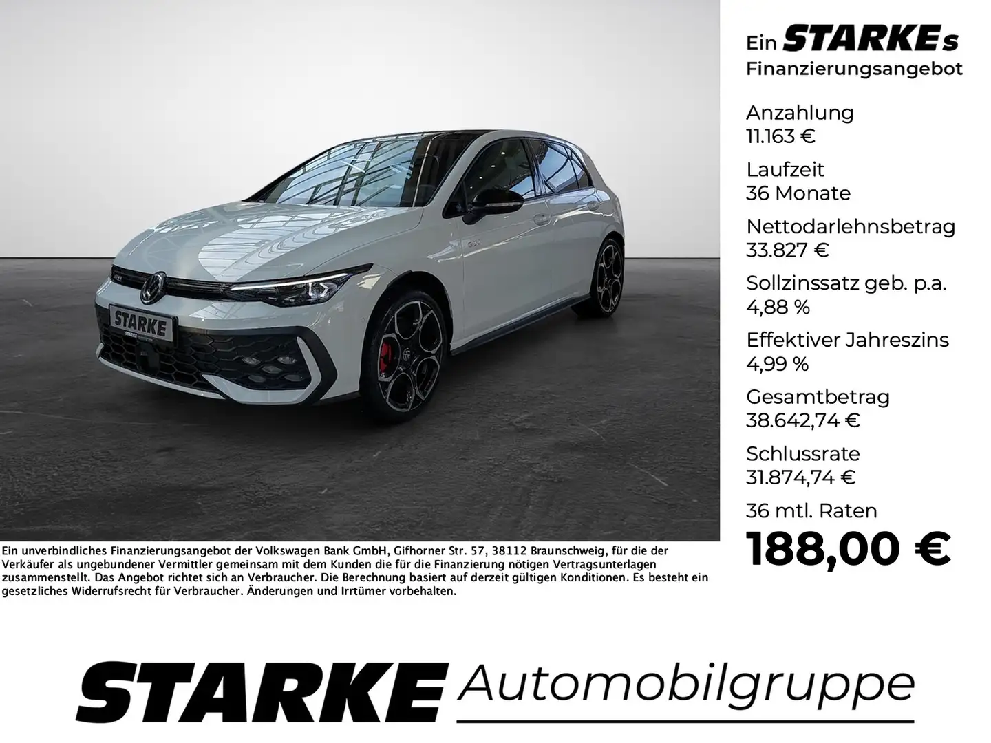 Volkswagen Golf GTI 8 2.0 TSI DSG Blanc - 1