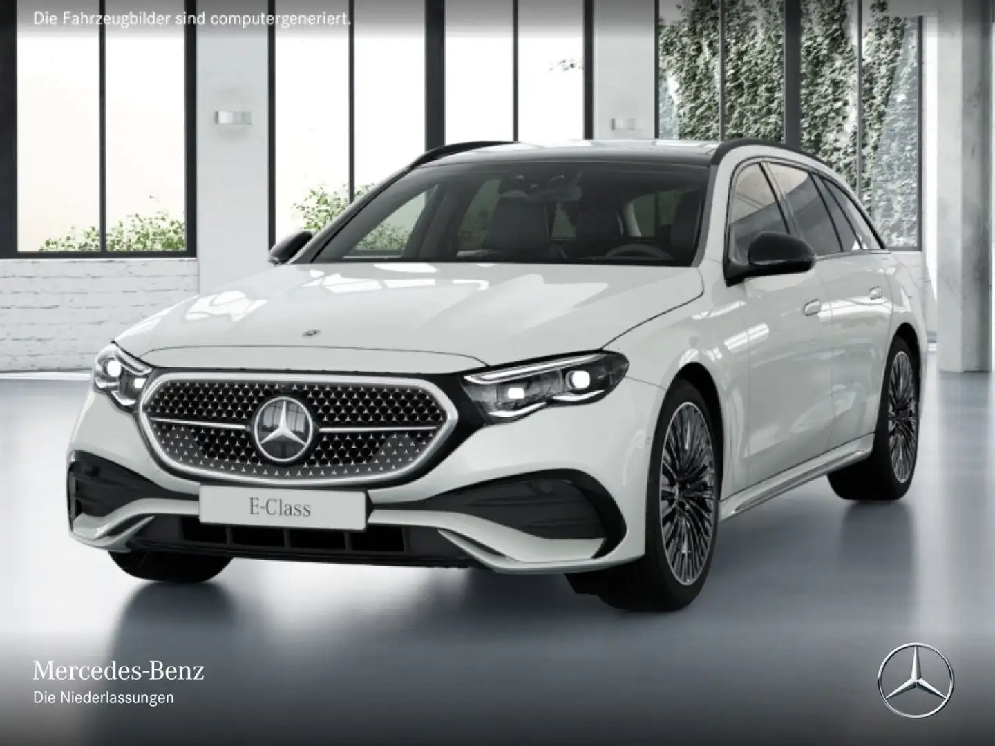 Mercedes-Benz E 300 e T Hybrid AMG Fahrass 360° Pano Burmester Weiß - 2