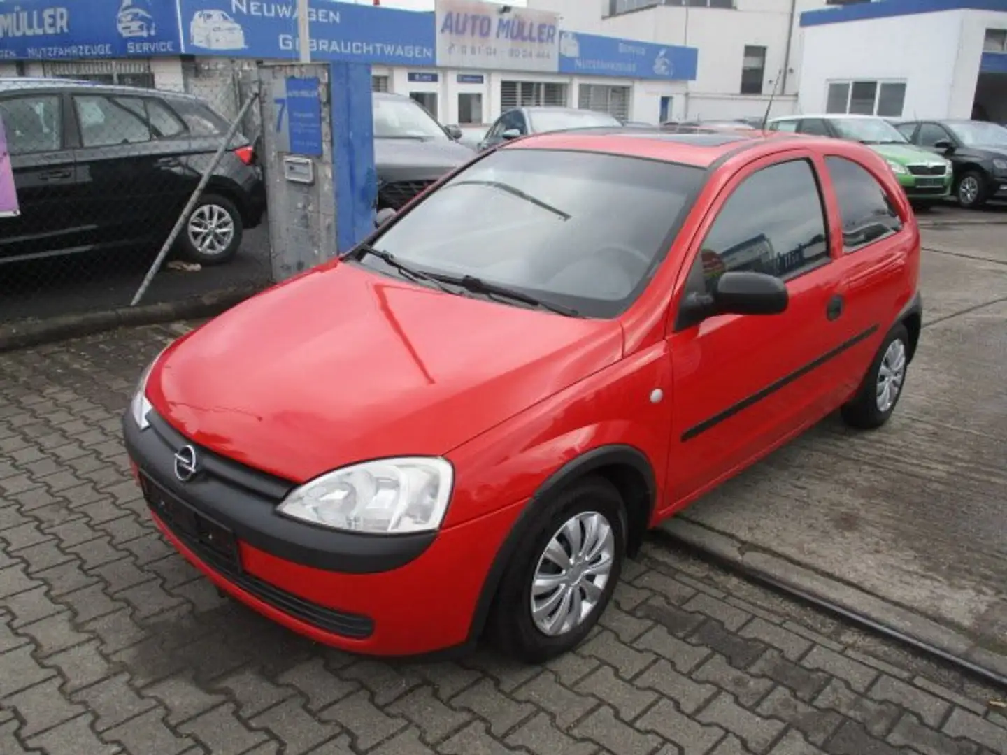 Opel Corsa 1.0i-12V.Grüne Plakette.AT-Motor 90000 KM Rot - 1