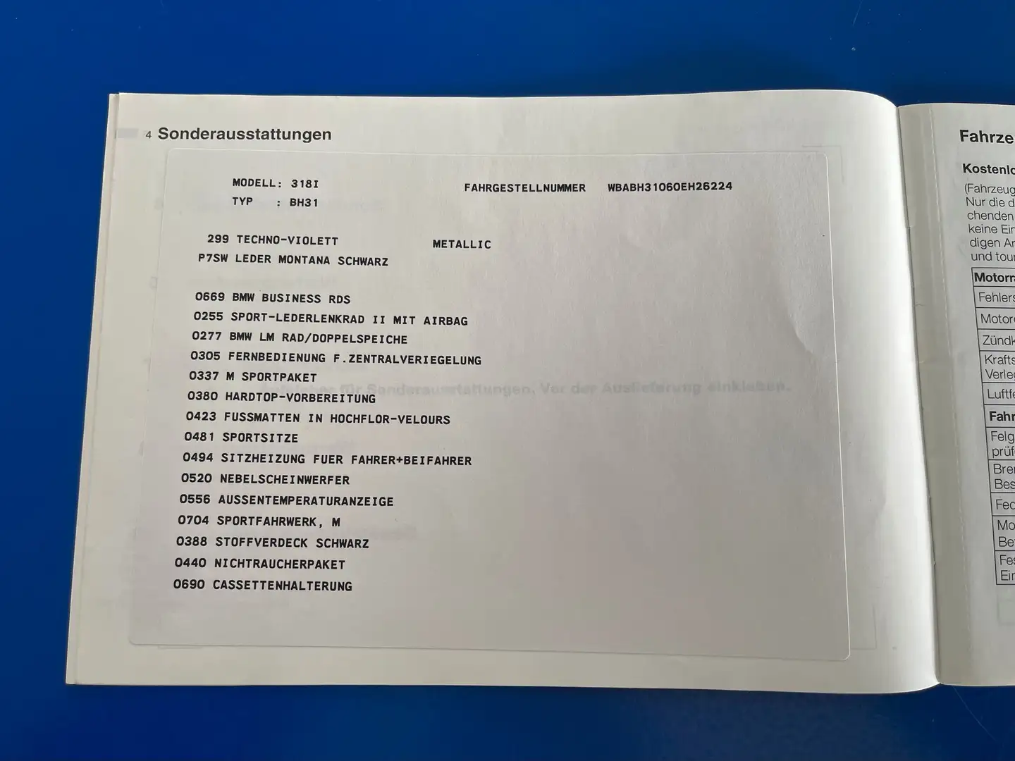 BMW 318 E36 318i Cabrio M-Paket*1.Hand*Scheckheft*Original Violett - 2