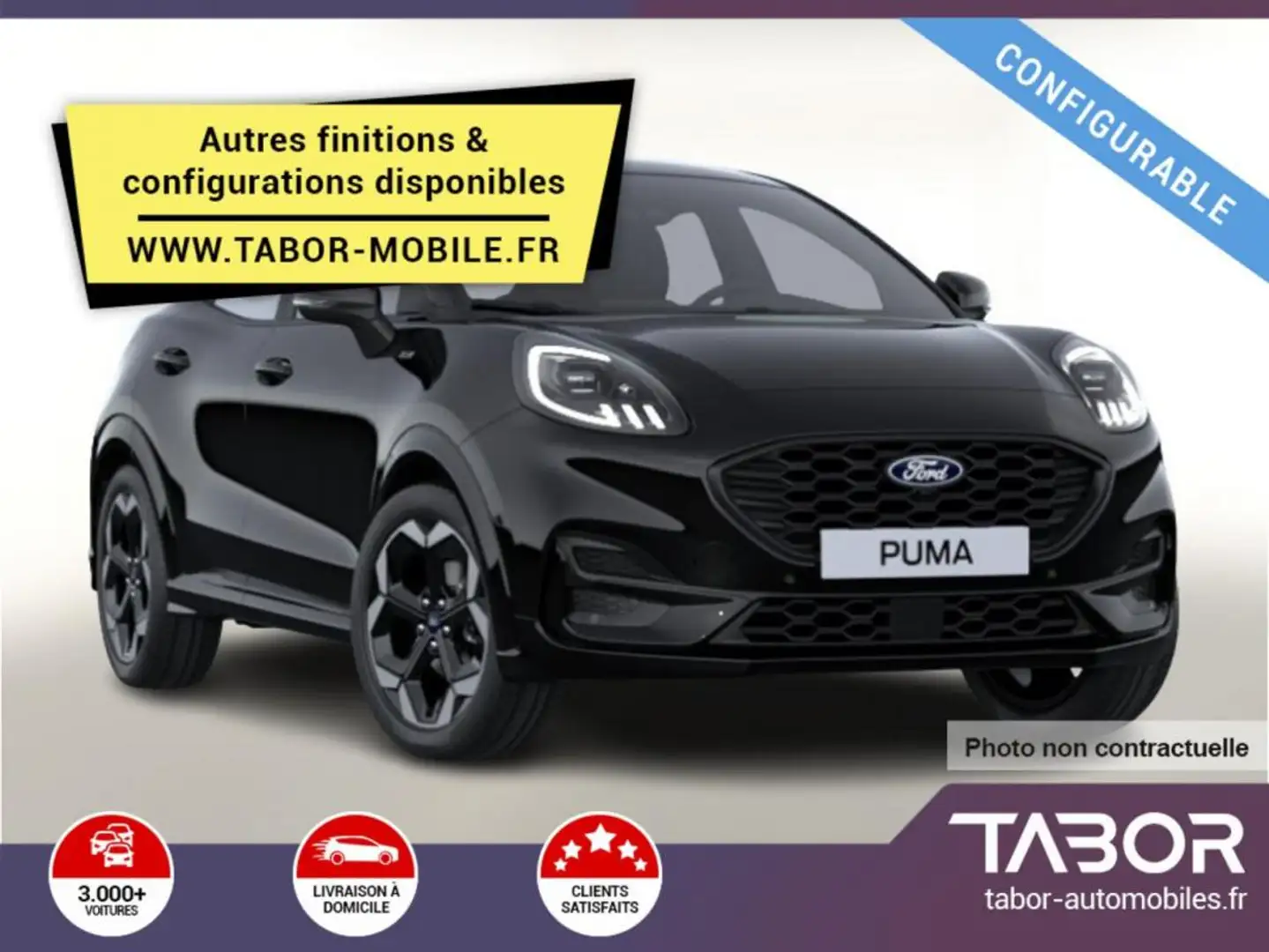 Ford Puma 1.0 EB 155 MHEV A7 ST-Line X LEDVirC Blanc - 1