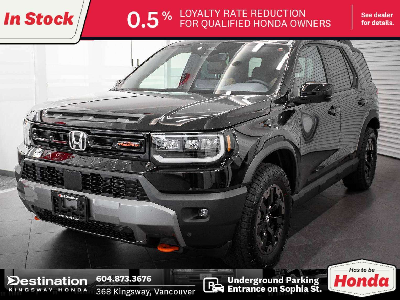 Crystal Black Pearl 2026 Honda Passport SUV / Crossover  Automatic